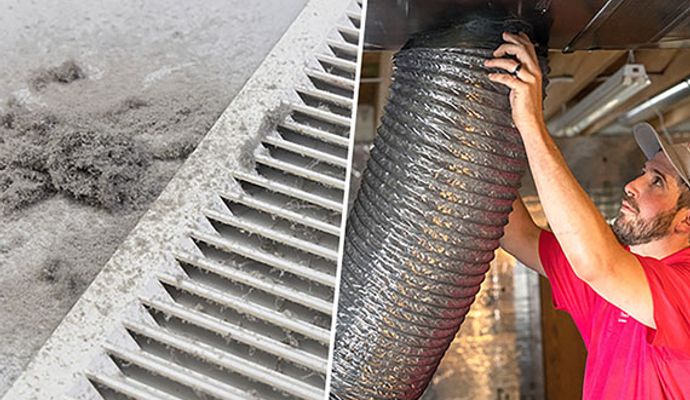 Collage of Air Duct Sanitizing