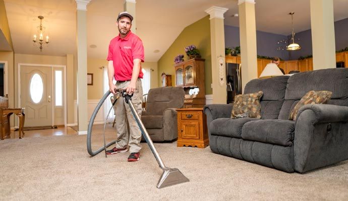 Carpet cleaning with equipment