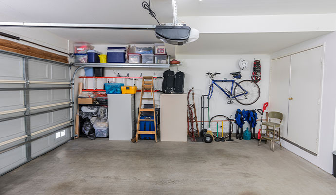Concrete garage floor