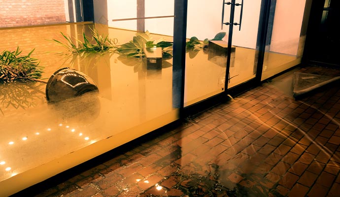 Flood damaged floor