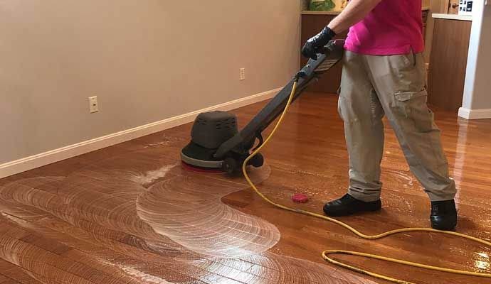 Professional hardwood floor cleaning service
