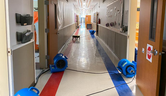 Water damage restoration service