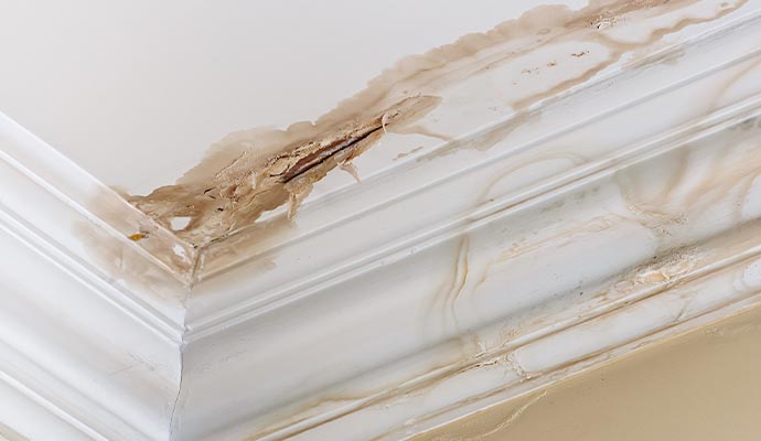 Water damaged ceiling