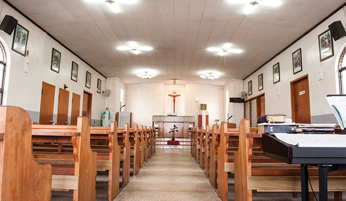 Interior view of a church