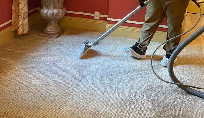 carpet cleaning with equipment