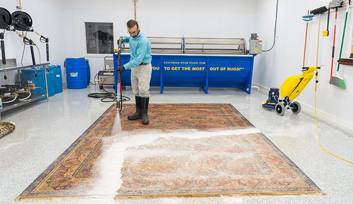 Rug cleaning professionally