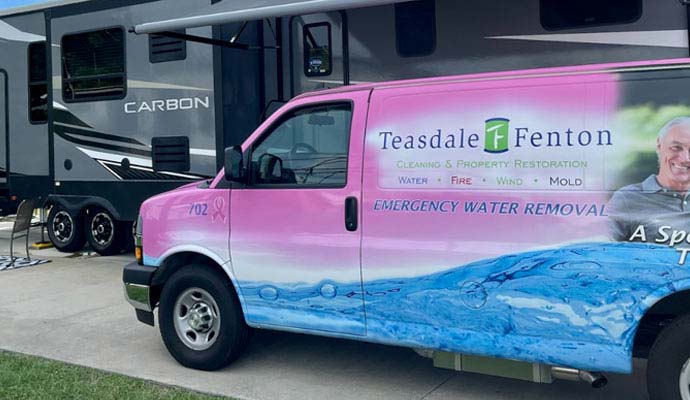 Teasdale Fenton Cleaning & Property Restoration Service Van