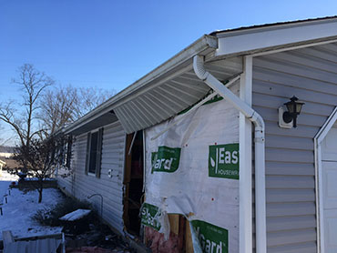Damaged side wall