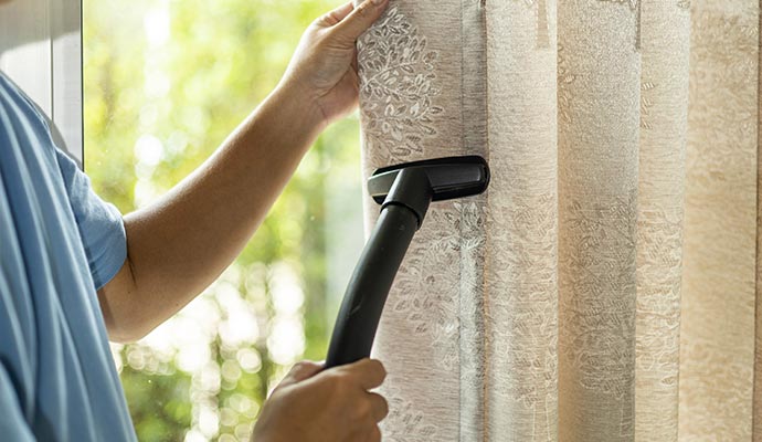 Drapery cleaning service by Teasdale Fenton Cleaning & Property Restoration