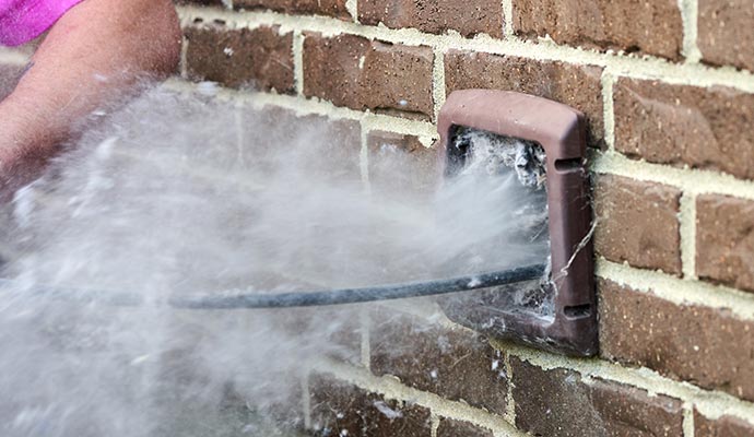 Dryer vent cleaning