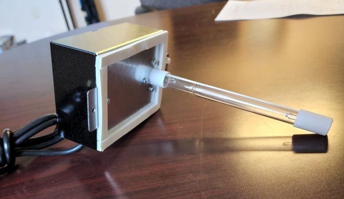 A HVAC UV air purification system