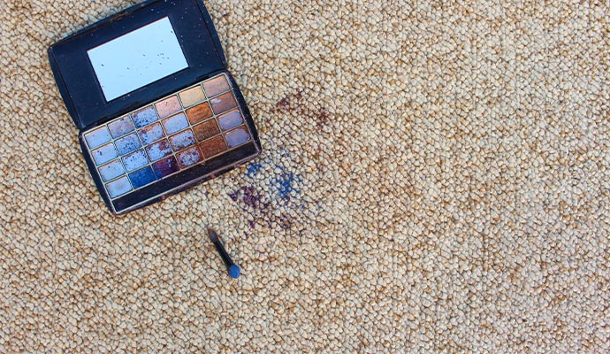 Makeup stained carpet