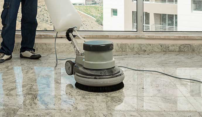 Professional marble stone floor cleaning service