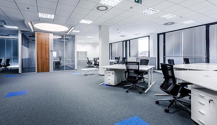 Modern open plan office interior