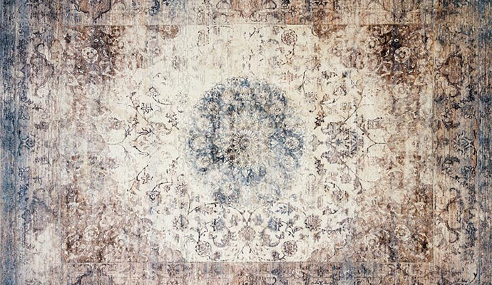 discolored rug