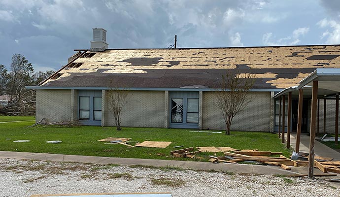Storm damaged property