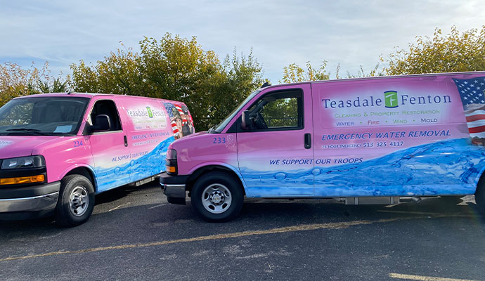 Teasdale Fenton Cleaning & Property Restoration service van