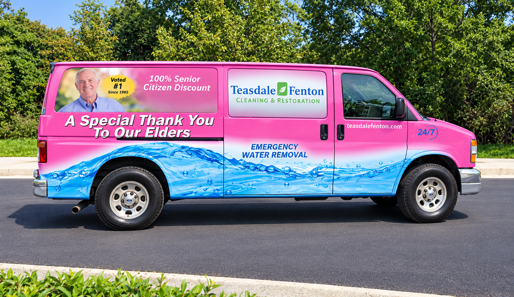 Teasdale Fenton Cleaning and Restoration company service van
