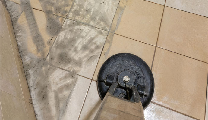 Professional tile and grout deep cleaning service