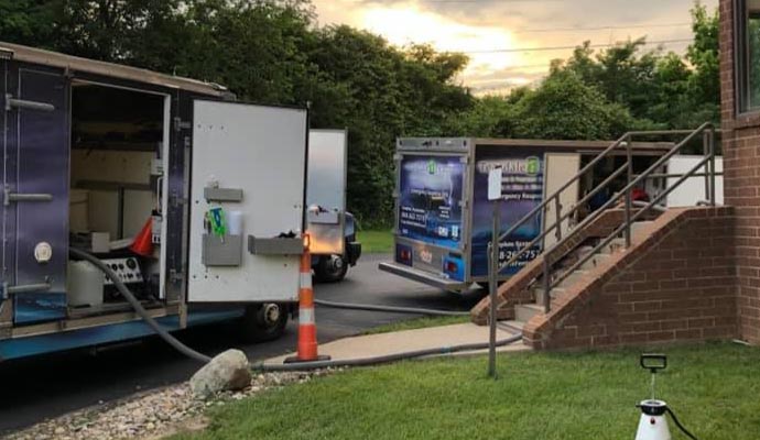 Truck mounted carpet cleaning service
